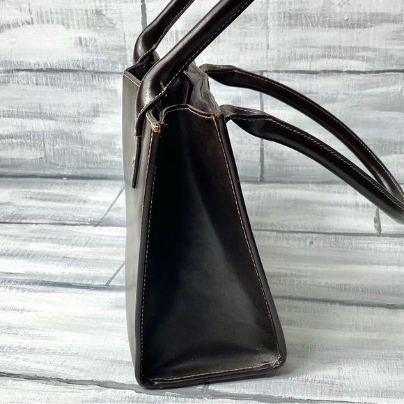 Wilson’s Leather Vintage Y2K Brown Leather Satchel “Maxima” Tote Handbag Purse - Picture 6 of 16